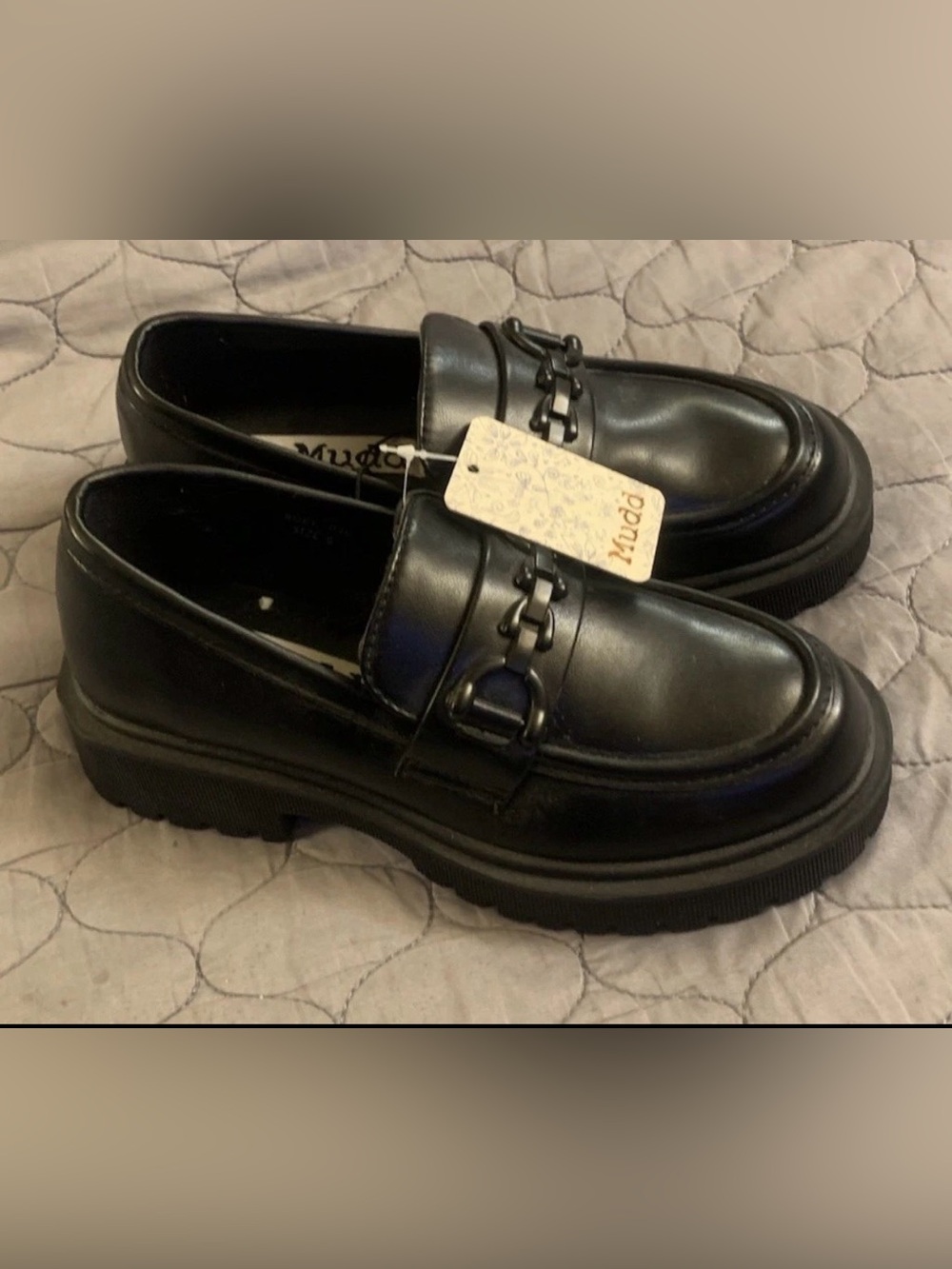 Mudd Black Chunky Loafer Shoes NWT Women’s Size 6
